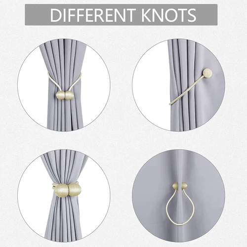 🪄 Magnetic Curtain Holder - ম্যাগনেটিক পর্দা হোল্ডার!! এক জোড়া (২ পিস)