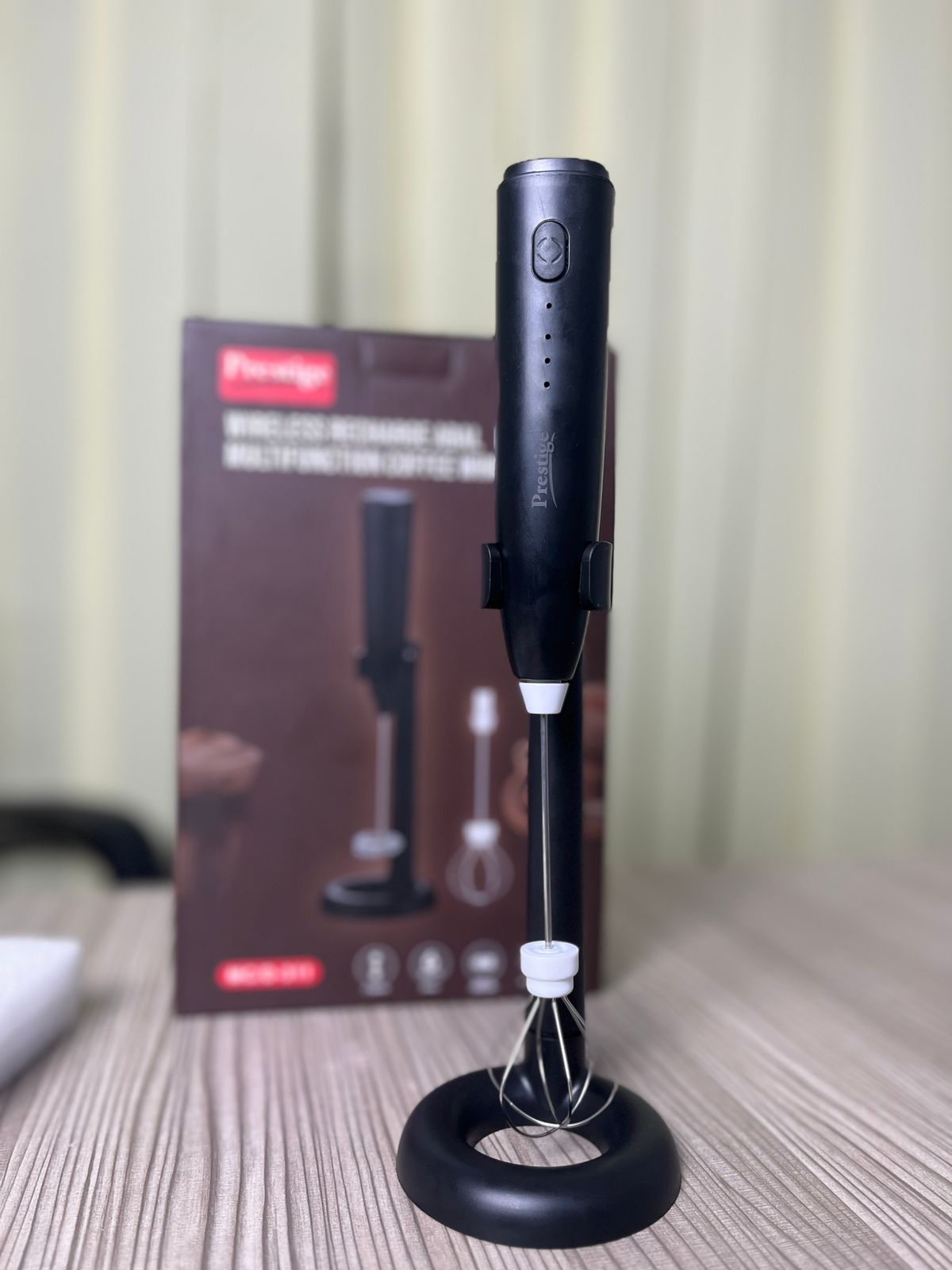 ☕ Prestige 2-in-1 Coffee Mixer with Stand  —  ২-ইন-১ রিচার্জেবল কফি মিক্সার ও স্ট্যান্ড