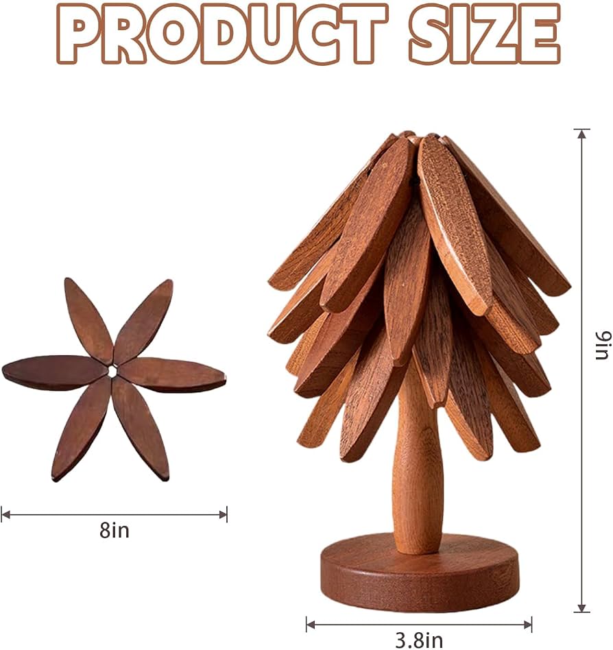 Bamboo & Wooden Tree-Shaped Coaster