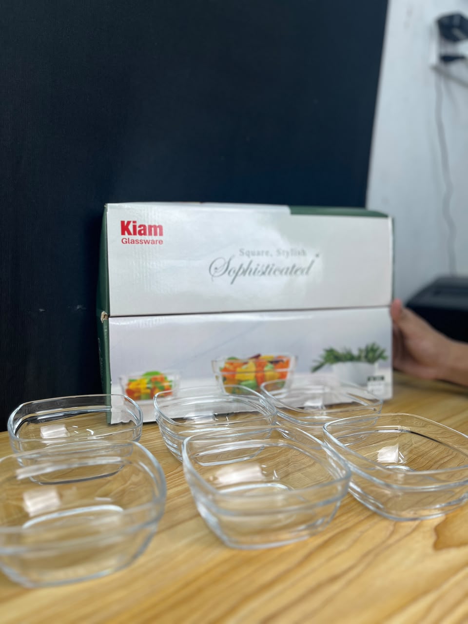 Kiam ( 517 ) Crystal Clear Dessert Bowl Set (6 Pcs) – কিয়াম ক্রিস্টাল ক্লিয়ার ডেজার্ট বাটি সেট (৬ পিস)🍨