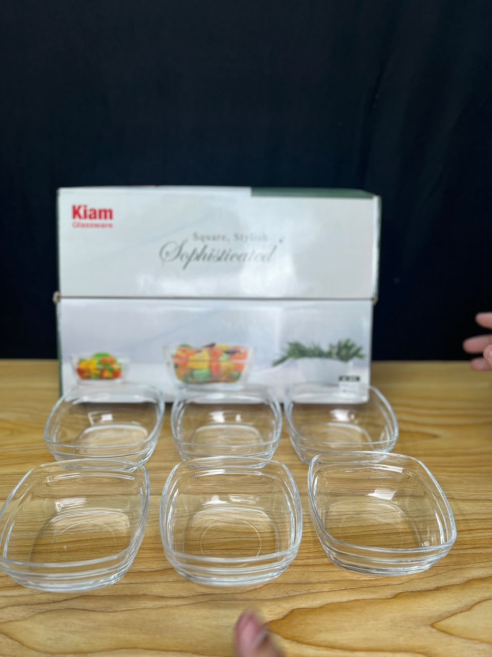 Kiam ( 517 ) Crystal Clear Dessert Bowl Set (6 Pcs) – কিয়াম ক্রিস্টাল ক্লিয়ার ডেজার্ট বাটি সেট (৬ পিস)🍨