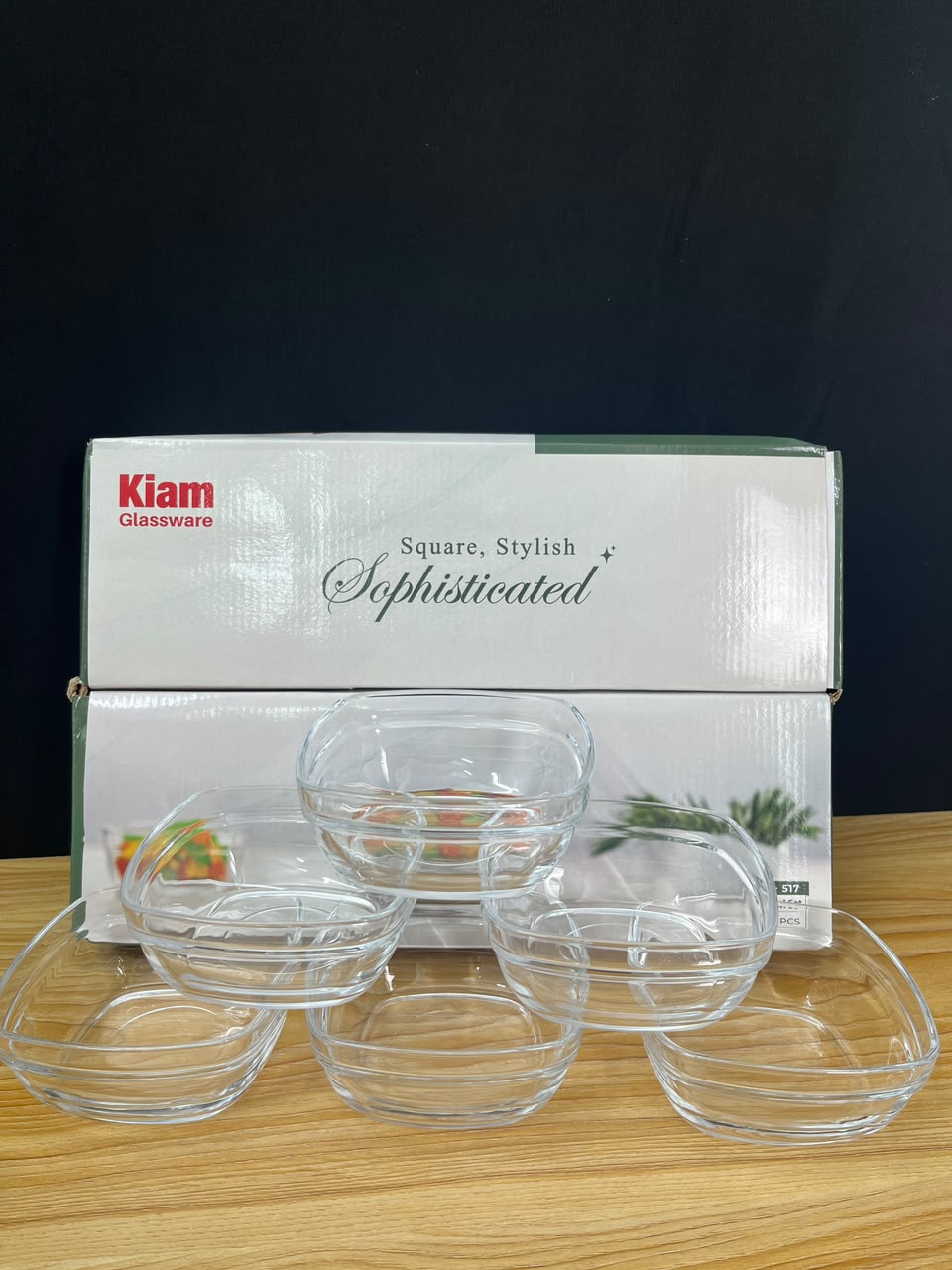 Kiam ( 517 ) Crystal Clear Dessert Bowl Set (6 Pcs) – কিয়াম ক্রিস্টাল ক্লিয়ার ডেজার্ট বাটি সেট (৬ পিস)🍨