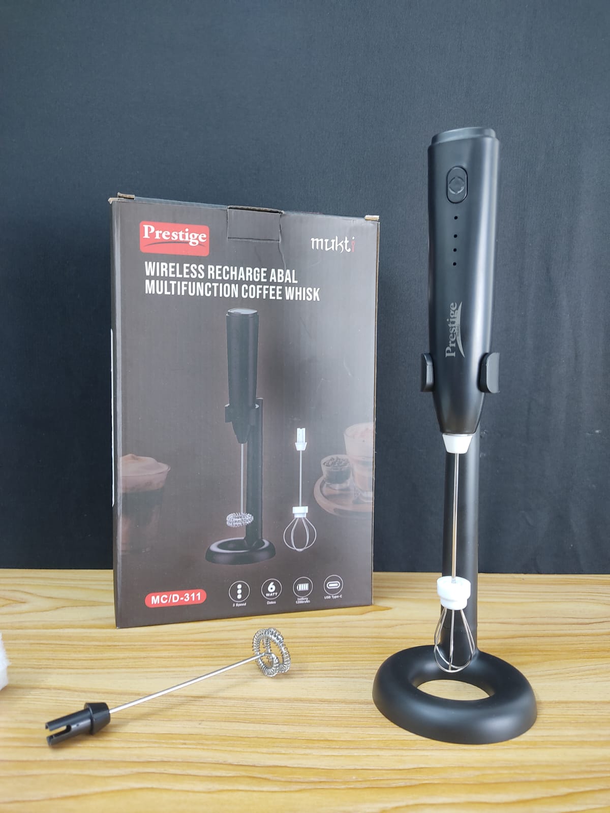 ☕ 2-in-1 Coffee Mixer with Stand  —  ২-ইন-১ রিচার্জেবল কফি মিক্সার