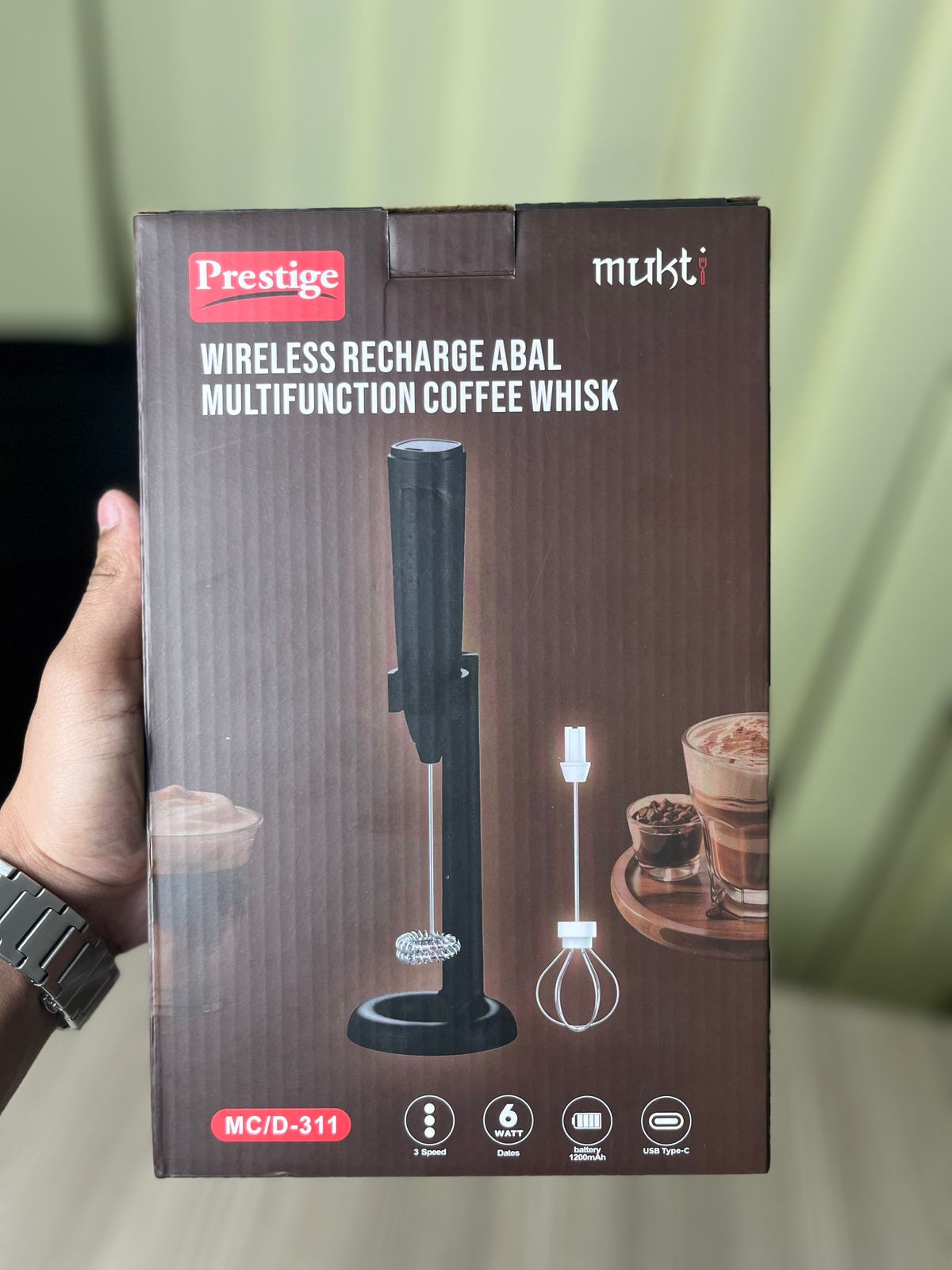 ☕ 2-in-1 Coffee Mixer with Stand  —  ২-ইন-১ রিচার্জেবল কফি মিক্সার