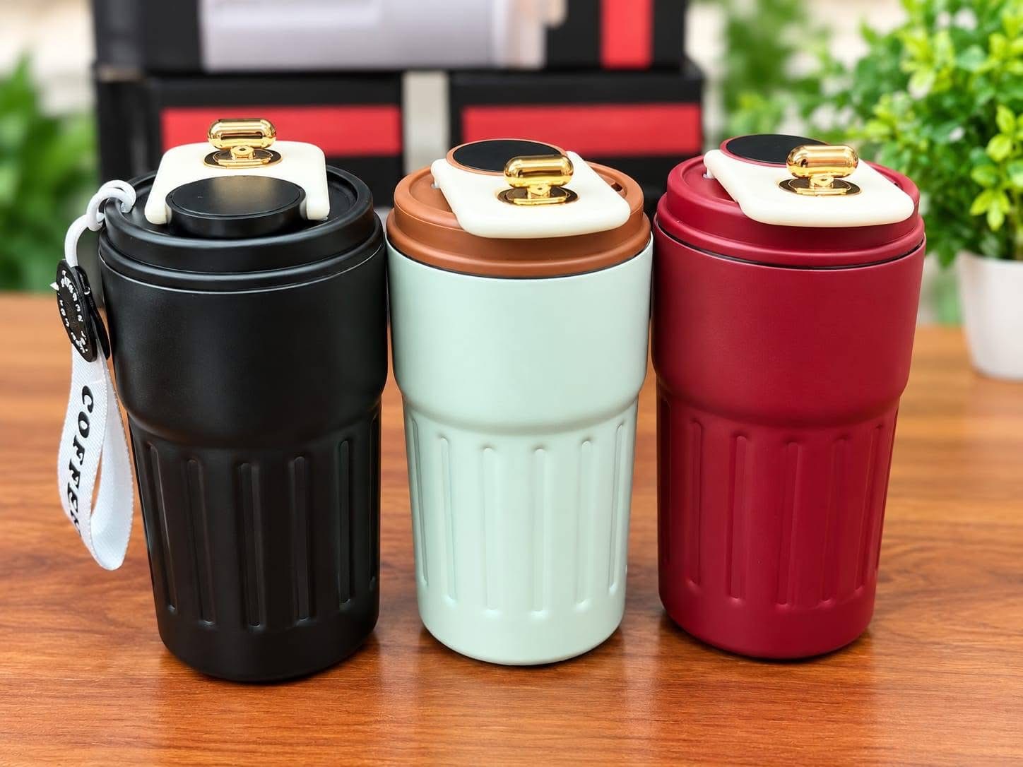 Stainless steel vacuum coffee mugs